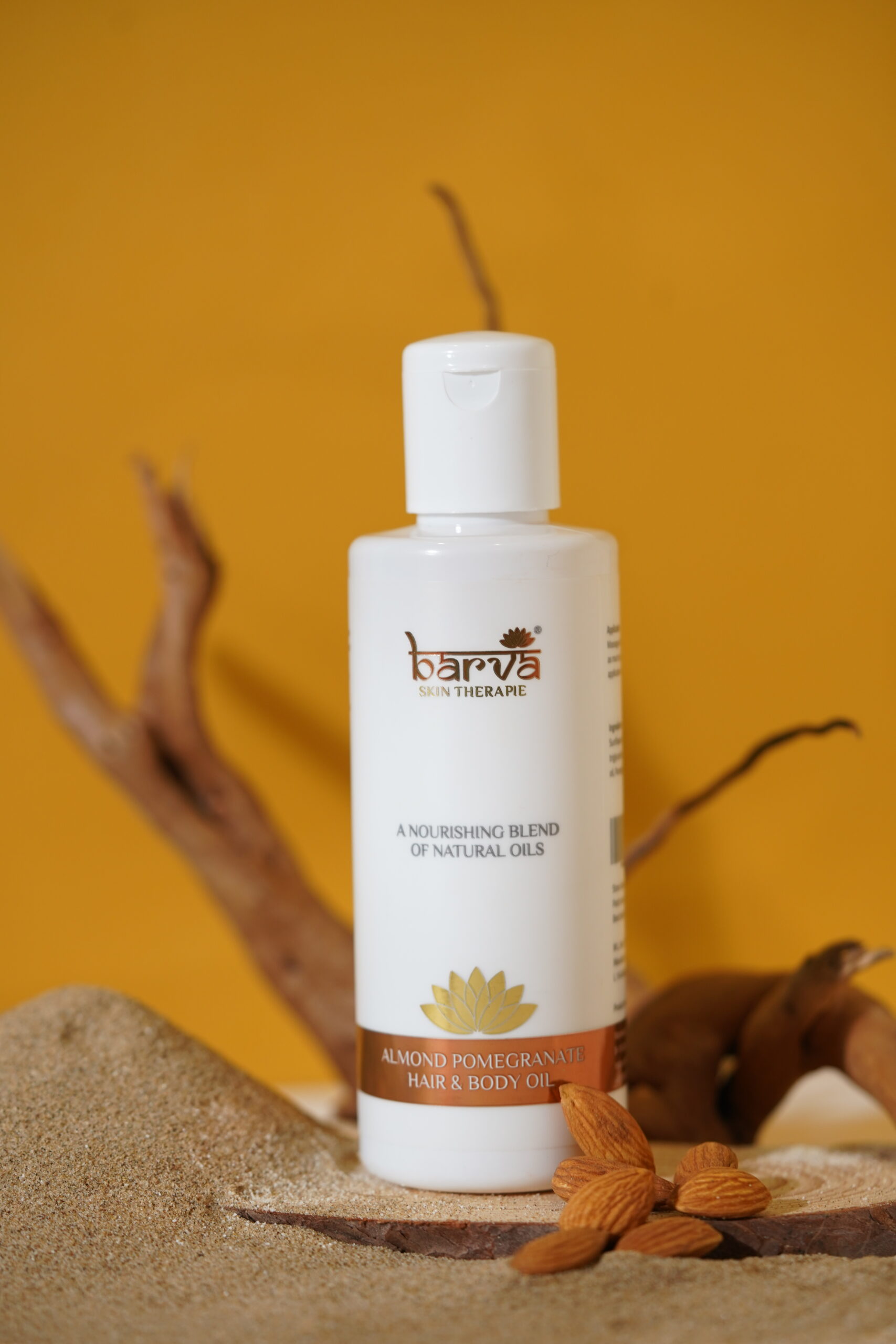 Home almond pomegranate body oil